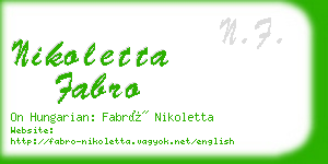 nikoletta fabro business card